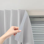 Blackout Curtains for Bedroom Sticky Curtain Blackout Window Cover Self Adhesive Curtains Rod No Drillng, 47" W X 71" L, Light Grey, 1 Panel by Sovtfides