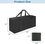 COOLBEBE 32" Sports Duffle Bag - 73L Large Travel Duffel Luggage Bag | Upgrade 2-way Lockable Zippers, Sturdy & Water Resistant for Camping Moving Sports Equipment, Black - Image 5