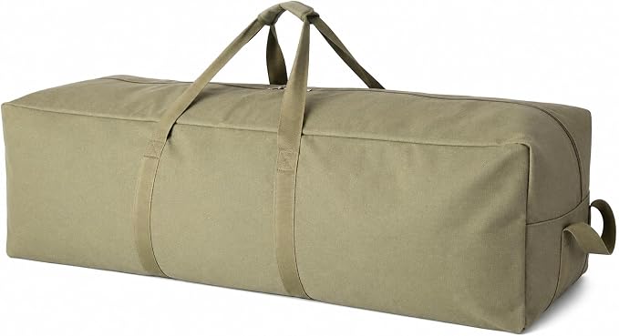 DoYiKe Extra Large Canvas Travel Duffle Bag Heavy Duty, Sports Duffel Military Camping Tent Storage 270L Armygreen by DoYiKe