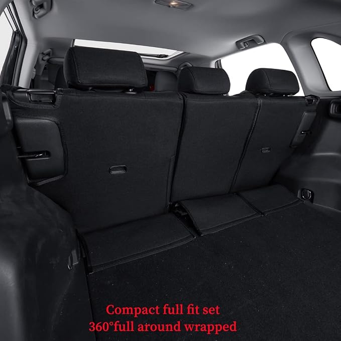 coverdream Customized Car Seat Covers Fit for 2020 2021 2022 Toyota Corolla Hybrid LE &2023-2025 Corolla Hybrid XLE,Fully Covered,Airbag Compatible Polyester Seat Protector(Full Set,Black) - Image 5