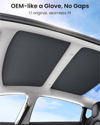 REEVAA Tesla Model 3 (2026-2020) Sunshade Roof Accessories, Black | OEM Fit; Full Blackout & Heat-Blocking; Protect Interior & Reduce A/C Workload; Unobstructed Rearview Mirror Visibility - Image 5