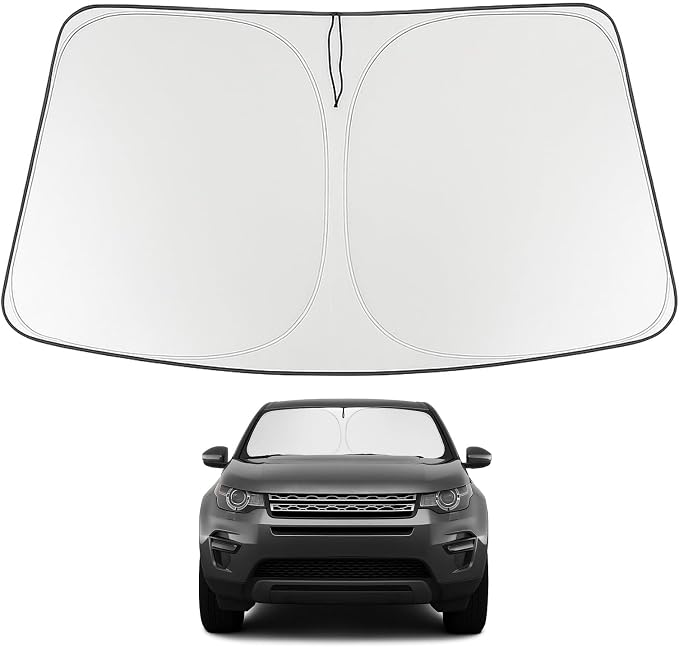 Proadsy Custom Fit 2014-2019 Land Rover Discovery Sport Windshield Sunshade | 240T Heat Shield, Drops Temp 54°F, Blocks 99% UV, Prevents Dashboard Cracking, Summer Parking & Beach Trips, Easy Twist-Fold by Proadsy