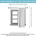 RYB HOME Small Window Curtains 45 inches Length for Kitchen Cafe Bathroom | Room Darkening Curtains & Drapes, Energy Saving, Thermal Insulated, For Kids Bedroom, W42 x L45, Natural, 2 Panels - Image 8