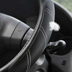 Elantrip Sport Leather Steering Wheel Cover 14 1/2 inch to 15 inch Universal, Padded Soft Grip Breathable for Car Truck SUV Jeep, Anti Slip Odorless Black - Image 3