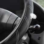 Elantrip Leather Steering Wheel Cover 15 1/2 to 16 inch Universal Large Soft Grip Breathable for Car Truck SUV Jeep Anti Slip Black - Image 3