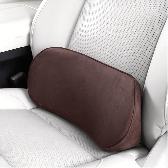 Zpana Car Lumbar Support Pillow, Memory Foam Back Cushion, Coffee | Memory Foam Lumbar Support Pillow, Lower Back Pain Relief & Sciatica, Comfortable Driver Seat Pad, Universal Seat Cushion by Unknown