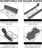 JINKEY Dual Cup Holder Expander for Car, 2 in 1 Multifunctional Large Car Cup Holder Expander Adapter with Adjustable Base, All Purpose Car Cup Holder for Bottles Cups Drinks Snack Organizer Grey - Image 4