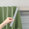 Magic Tape Blackout Curtains for Bedroom No Drillng Self Adhesive Curtains No Rod Small Window, 35" W X 71" L, Sage Green, 1 Panel by Sovtfides