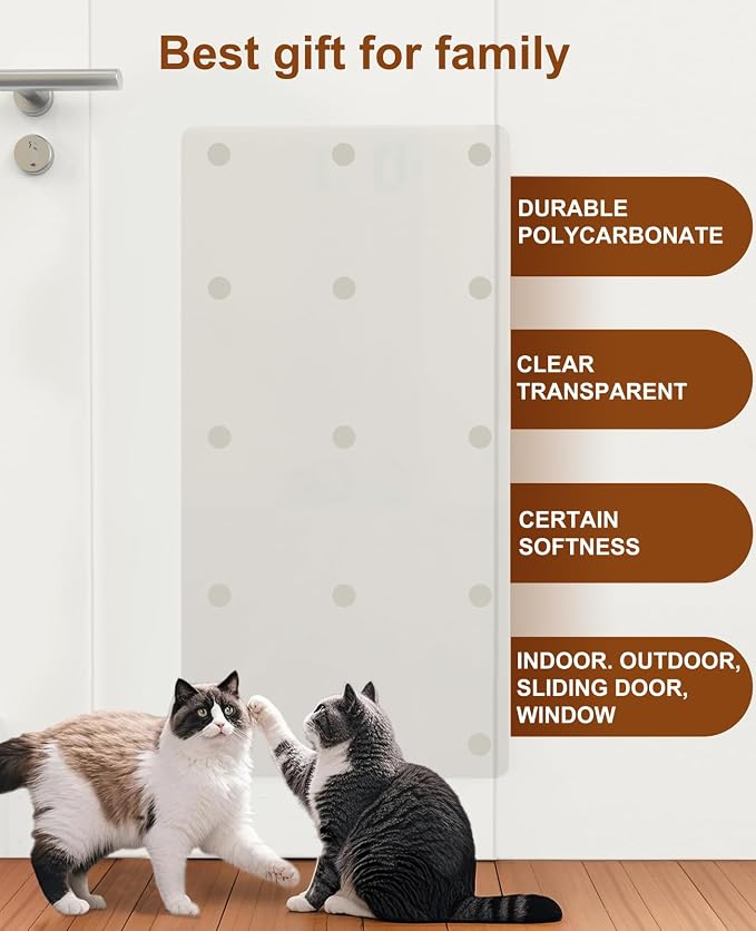 Door Protector for Dog and cat,Flexible Door Guard Cover，Custom-Cut Door Shield for Pets to Protect Your Door & Wall Size 43'' x 16'' (1, 43'' x 16'') - Image 6