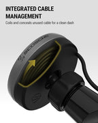 Scosche Qi2 Wireless MagSafe Car Mount Charger, 15W Magnetic Suction Cup Windshield/Dashboard Cell Phone Holder with Vent Clip & Fast USB-C Car Charger Compatible with Apple iPhone 16/15/14/13/12, S25 - Image 3