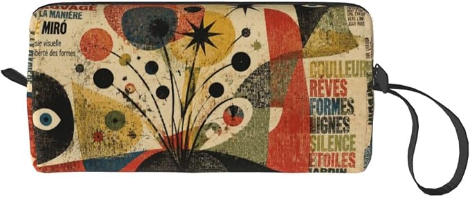 Abstract Text Collage Poster Makeup Bag for Women | Small Travel Cosmetic Pouch with Zipper, Compact Makeup Organizer Bag for Purse, Toiletries, Skincare & Daily Essentials - Image 8