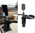 Car Cup Holder Tray, 4-in-1 Vehicle Drink Holder Expander Adapter with Phone Holder & Food Tray Table, Auto Center Console Cupholder Eating Table Organizer, Universal Fit (Black) by Unknown