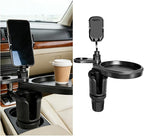 Car Cup Holder Tray, 4-in-1 Vehicle Drink Holder Expander Adapter with Phone Holder & Food Tray Table, Auto Center Console Cupholder Eating Table Organizer, Universal Fit (Black) by Unknown