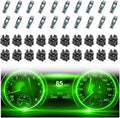 20PCS Car LED Dash Lights - Super Bright Instrument Cluster Light Bulbs with T5 37 74 LED Bulbs & Twist Lock Socket - Universal 12V L-ED Lights for Car Interior Accessories (Green) by Unknown