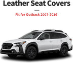 for Subaru Outback 2007-2026 Car Seat Covers, Full Set, Black | Luxury Full Coverage Leather Seat Protectors, Waterproof Breathable, Non-Slip, Easy to Install, Airbag Compatible, All-Season - Image 4