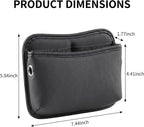 2 PCS Leather Car Seat side Pocket Organizer, Multifunctional Car Seat Gap Storage Pouch, Auto Console Side Organizer Holder for Phones, Keys, Sunglasses & Wallets (Black) - Image 2