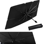 1 PC Car Sunshade Umbrella, Windshield Sun Shade with UV Block, Foldable Reflective Sunscreen Front Window Cover, Universal for Most Cars, Trucks, SUVs (55"x 31" Sliver #B) by Unknown