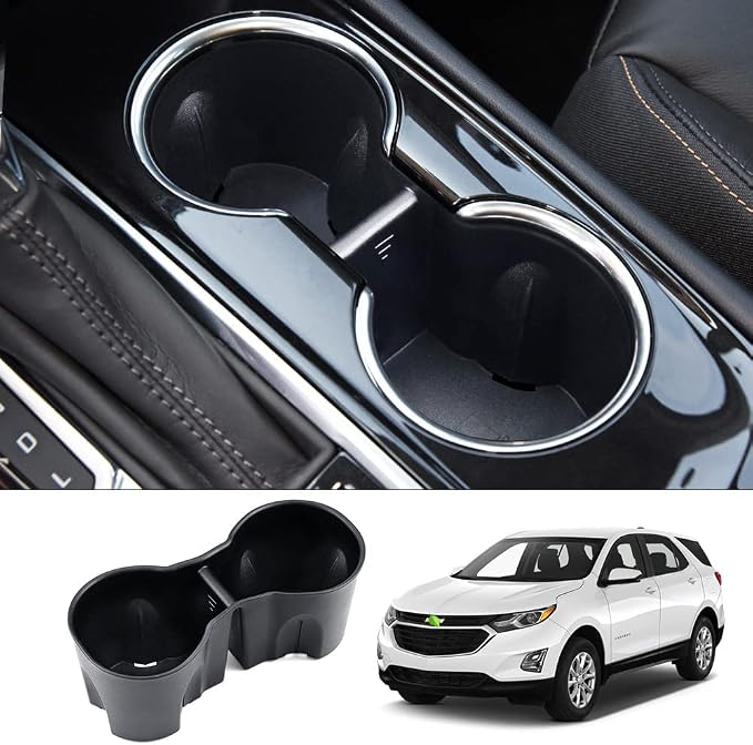 Autorder Cup Holder Inserts for Chevy/Chevrolet Equinox 2018 2019 2020 2021 2022 2023 2024 Accessories Center Console Water Cup Holder by Autorder