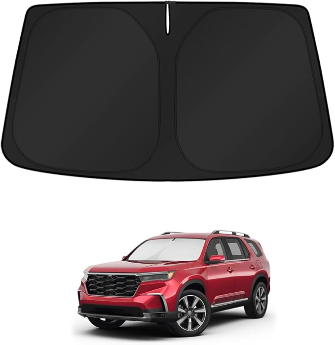 KUST Windshield Sun Shade for Honda Pilot 2016-2024 2025 2026 SUV/Chevrolet Chevy Silverado 2014-2018 2019 Window Accessories Shade Sun Visor Cover Foldable Block UV Rays by KUST