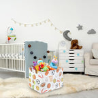 Rectangular Ball basket,Kids Storage Bins, Foldable and waterproof canvas kids basket organizer, Boys toy box,boys Room Decor,shelf basket(Ball game) - Image 3