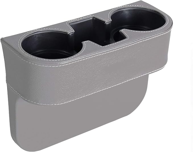 Car Seat Gap Filler Organizer with Cup Holder, Gray - Image 2