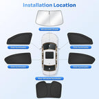 Canvcle Window Shades for 2013-2017 Honda Accord Accessories Windshield Sun Shade Side Rear Window Cover Sunshade Sun Visor Shield Privacy Protection for Camping Keep Vehicle Cool Black 6PCS - Image 5