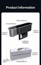 2-Pack Expandable Car Seat Gap Organizer, Adjustable 185-265mm | Driver & passenger side pockets, sliding gap storage box, fits phone keys wallet, seat gap filler set, stop drops - Image 6