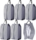 5Pcs Large Travel Shoe Bags Portable Travel Gifts Shoe Organizer with Zipper Closure, Waterproof Nylon Shoe Storage Organizer with Handle Travel Bags For Men and Women, Grey by ASANMEYO