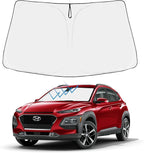 Proadsy Custom Fit 2018-2025 Hyundai Kona Windshield Sun Shade, Blocks Heat | 240T Heat Shield, Drops Temp 54°F, Blocks 99% UV, Prevents Dashboard Cracking, Summer Parking & Beach Trips, Easy Twist-Fold by Proadsy