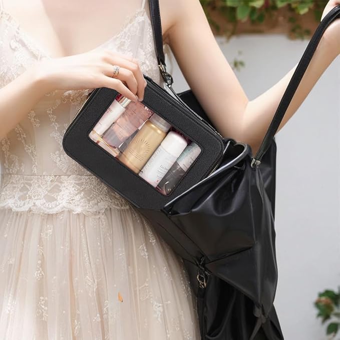 Clear Mahjong Tile Bag, Makeup Bag Set Travel Makeup Case Clear Cosmetic Travel Bag Small Makeup Organizer Mini Make Up Pouch for Purse Waterproof Toiletry Bag Portable Car Essentials Car Organizer - Image 5