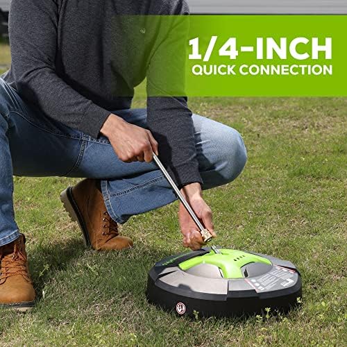 GreenWorks 5210902 15" Extension Included Surface Cleaner, Green - Image 4
