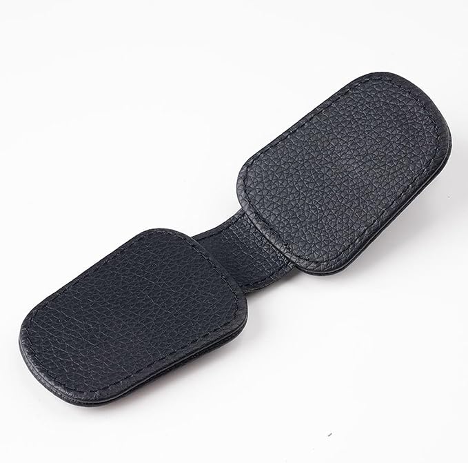 2 Pack Sunglass Holder for Car Magnetic Leather Sunglass Clip Universal Eyeglass Holder Car Visor Accessories Black - Image 4