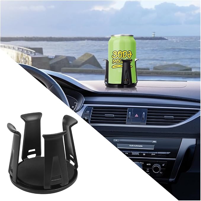 Zpana Car Slim Can Cup Holder Adapter, Vehicle Energy Drink Holder Insert, Reversible Wiggle Free Automotive Cup Holder Expander Accessories, Universal for SUV, Sedan, Truck(1PC) by Zpana