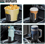 Car Cup Holder Expander, All Purpose Cup Holder Adapter with Adjustable Base, Auto Cup Organizer Expander Holder Compatible with 3.04" to 5.25" Bottles, Mugs, Drinks, Foods (2 PCS) - Image 5