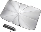 Windshield Sun Shade Umbrella，Foldable Car Window Shades, Automotive Sun Visor Block Heat Insulation Protection, Front Sun Shade for Cars Windshield for Hatchback, Truck, SUV, MPV (56" Lx31 W) by Unknown