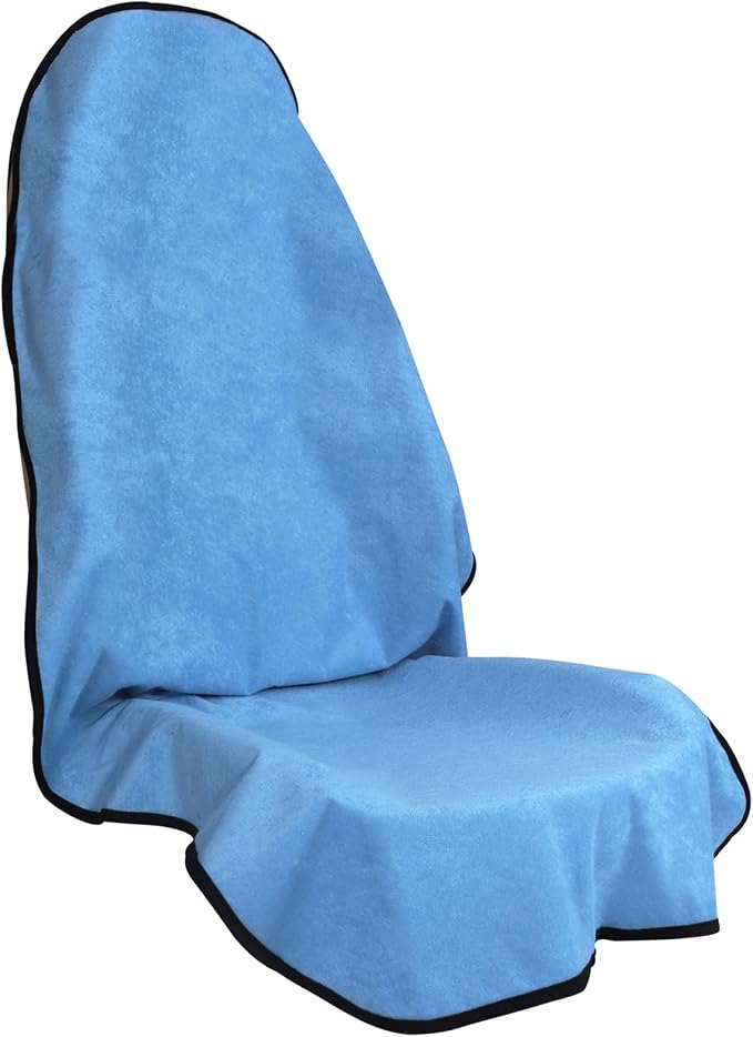 Car Seat Cover Protector Front Seats,for Gym Workout,Running,Swimming,Beach and Hiking,Waterproof Sweat Towel Bucket Seat Covers for Cars SUV Trucks (Sky Blue, 1Pcs) by LoyaGour
