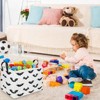 Halloween Batman Basket,Collapsible waterproof storage basket,Batman toy decor,Cute toy storage box Empty for kids,Organizer Containers for Kids Toys,bat room decor(Black bats) - Image 4