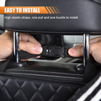 LAINLOY Foldable Car Seat Back Organizer, Large Capacity Hanging Car Backseat Storage Bag with Cup Holders, PU Leather Waterproof Car Trash Bag Can, Car Travel Accessories for Most Vehicles (2) - Image 6