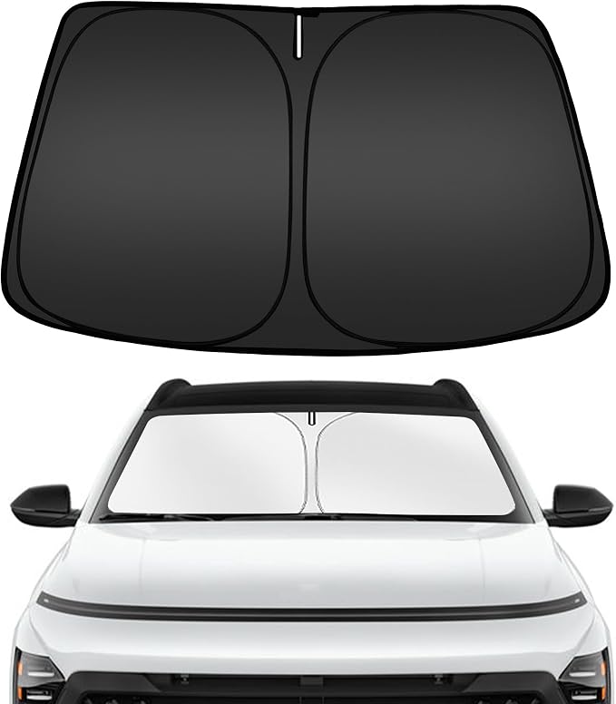ARISMOTOR Windshield Sun Shade for Hyundai Kona 2024-2025 2026 | Custom Fit, Foldable, Front Window Sunshade Sun Visor Protector, Block UV Rays, Keep Car Cooler by ARISMOTOR