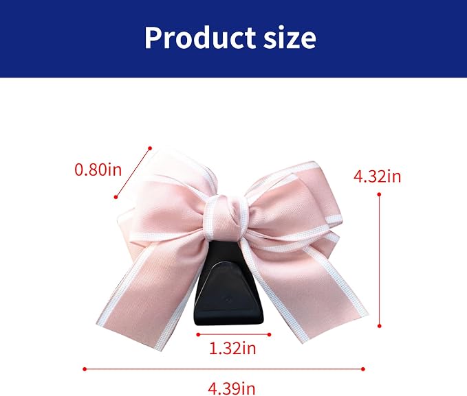 2 Pcs Car Bow Seat Headrest Hook, Multi-Functional Automobile Seatback Hanging Organiser,Car Purse Hooks Fits For Most Cars (Pink) - Image 2