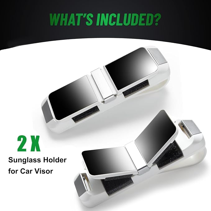 Dsycar 2 Pack Sunglasses Holder for Car, Double Holder Visor Sunglass Clip | One-Handed-Operation Easy Access Storage for Driving,Universal Fits Anti-Scratch Car Sun Visor Accessories - Image 7