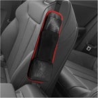 Leather Car Seat Side Organizer, Multi-Pocket Hanging Storage Bag, Front Seat Gap Holder for Phone Wallet Glasses, Universal Auto Accessories for SUV Truck RV(BlackRed) by Unknown