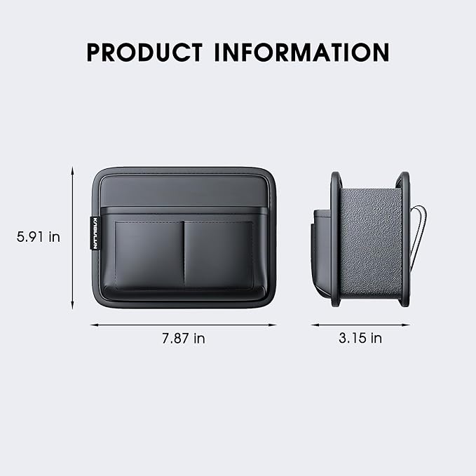 LEIWOOR Car Door Organizer & Cup Holder Storage Pouch for Sedan SUV Truck | Portable Foldable Multi-Pocket Pouch, Durable, Easy Install, Large Capacity Multifunctional Car Interior Storage Accessory - Image 2