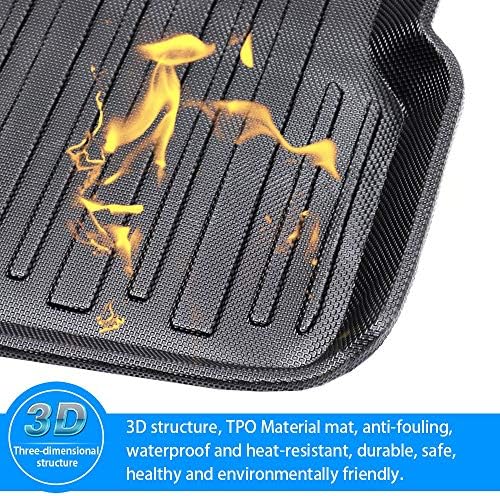 Powerty Trunk Mat for Mercedes-Benz GLE W166 2015-2019 (NOT Fit 2020 GLE 350 with 5 Seats, 2018 550e Hybrid), All Weather TPE Cargo Mat Liner for GLE Rear Trunk - Image 6