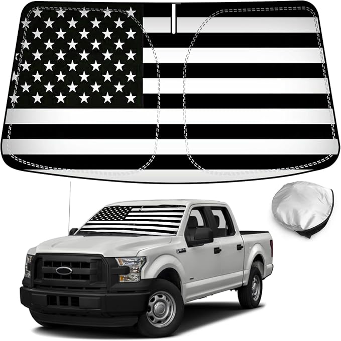 Bestview Windshield Sun Shade Custom Fit for 2015-2020 Ford F150, Foldable Front Window Sunshade Sun Visor Accessories Protector Block UV Rays Heat by BESTVIEW