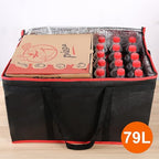 Bodaon Insulated Food Delivery Bag, XXX-Large Grocery Bags, Black-Red, 1Pk | Grocery Tote Insulation Bag for Catering/Drivers for Hot and Cold Meal, Pizza Warmer, Cooler Bag, Food Warmers for Parties - Image 3