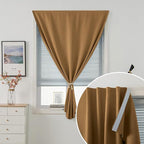 Self Adhesive Curtains, Stick Curtain Blackout Shades Window Cover Curtains for Living Room No Drilling, 47" W X 96" L, Brown, 1 Panel - Image 5