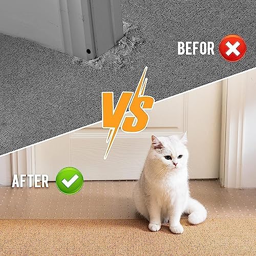 Uross Carpet Protector for Pets - Cat Scratch Guard Mat, Anti Scratch Under Door Guard, Easy to Cut Plastic, 3.6FT - Image 2