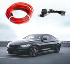 EL Wire Car LED Strip Lights, 16.5FT 5V USB Vehicle Ambient Lighting Kit with Fuse Protection, Automotive Interior Neon Decoration Lamp with 5mm Sewing Edge, Universal Fit (Red) - Image 6