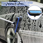 62'' Car Wash Brush with Long Handle, Scratch-Free Car Wash Mop Kit with Car Wash Bucket, Wheel Tire Brush, Wash Mitt Towel, Windshield Squeegee, Car Cleaning Brush Kit for Cars RV Truck Boat - Image 2